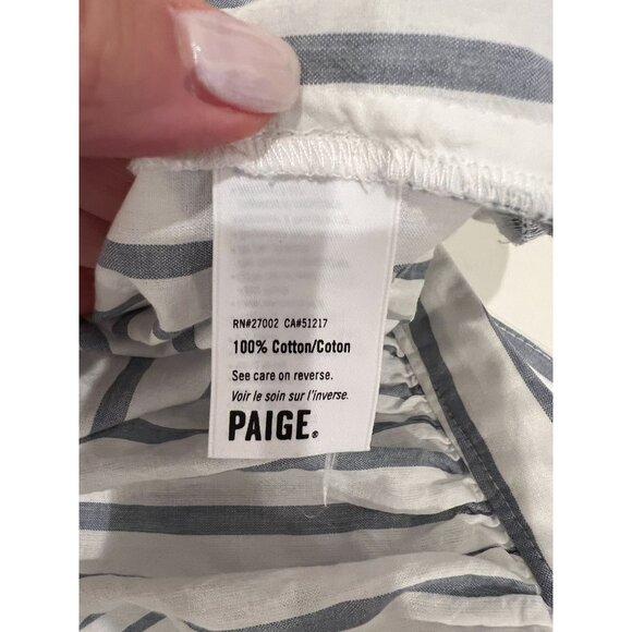 Paige Halsey One-shoulder striped blouse Papyrus China Blue white - Size XS - Picture 5 of 9